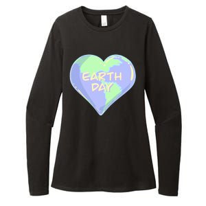 Cute Earth Day World Heart Womens CVC Long Sleeve Shirt