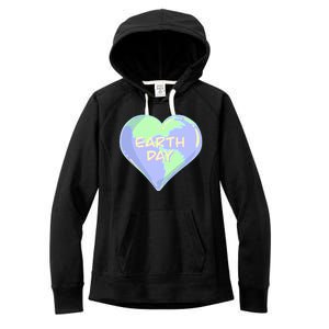 Cute Earth Day World Heart Women's Fleece Hoodie