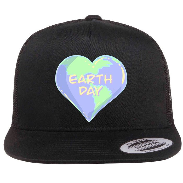Cute Earth Day World Heart Flatbill Hat