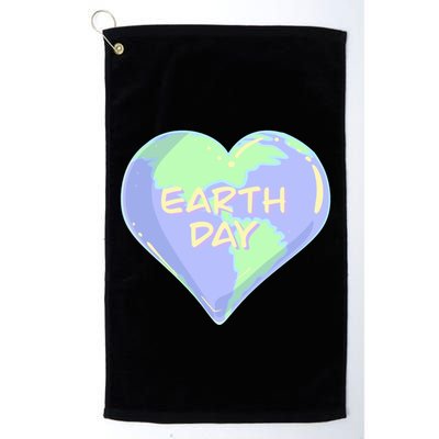 Cute Earth Day World Heart Golf Towel