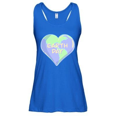 Cute Earth Day World Heart Ladies Essential Flowy Tank