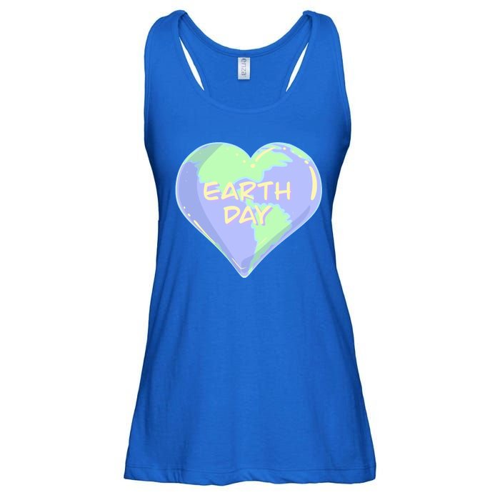 Cute Earth Day World Heart Ladies Essential Flowy Tank