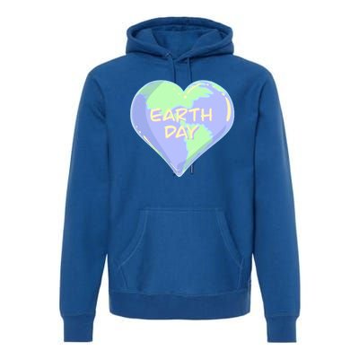 Cute Earth Day World Heart Premium Hoodie