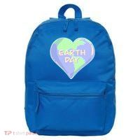 Cute Earth Day World Heart 16 in Basic Backpack