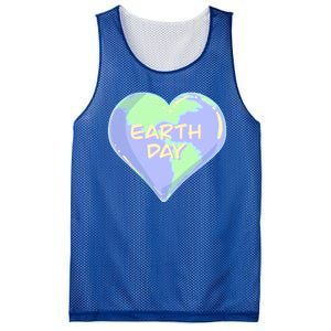 Cute Earth Day World Heart Mesh Reversible Basketball Jersey Tank