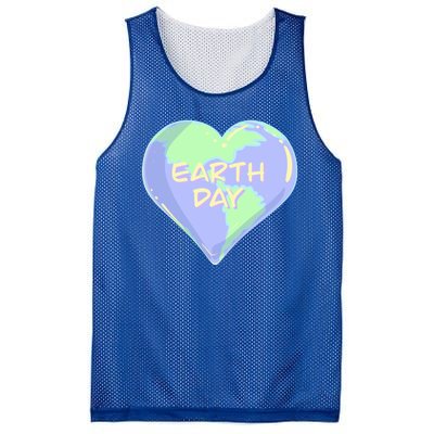 Cute Earth Day World Heart Mesh Reversible Basketball Jersey Tank