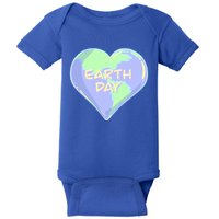 Cute Earth Day World Heart Baby Bodysuit