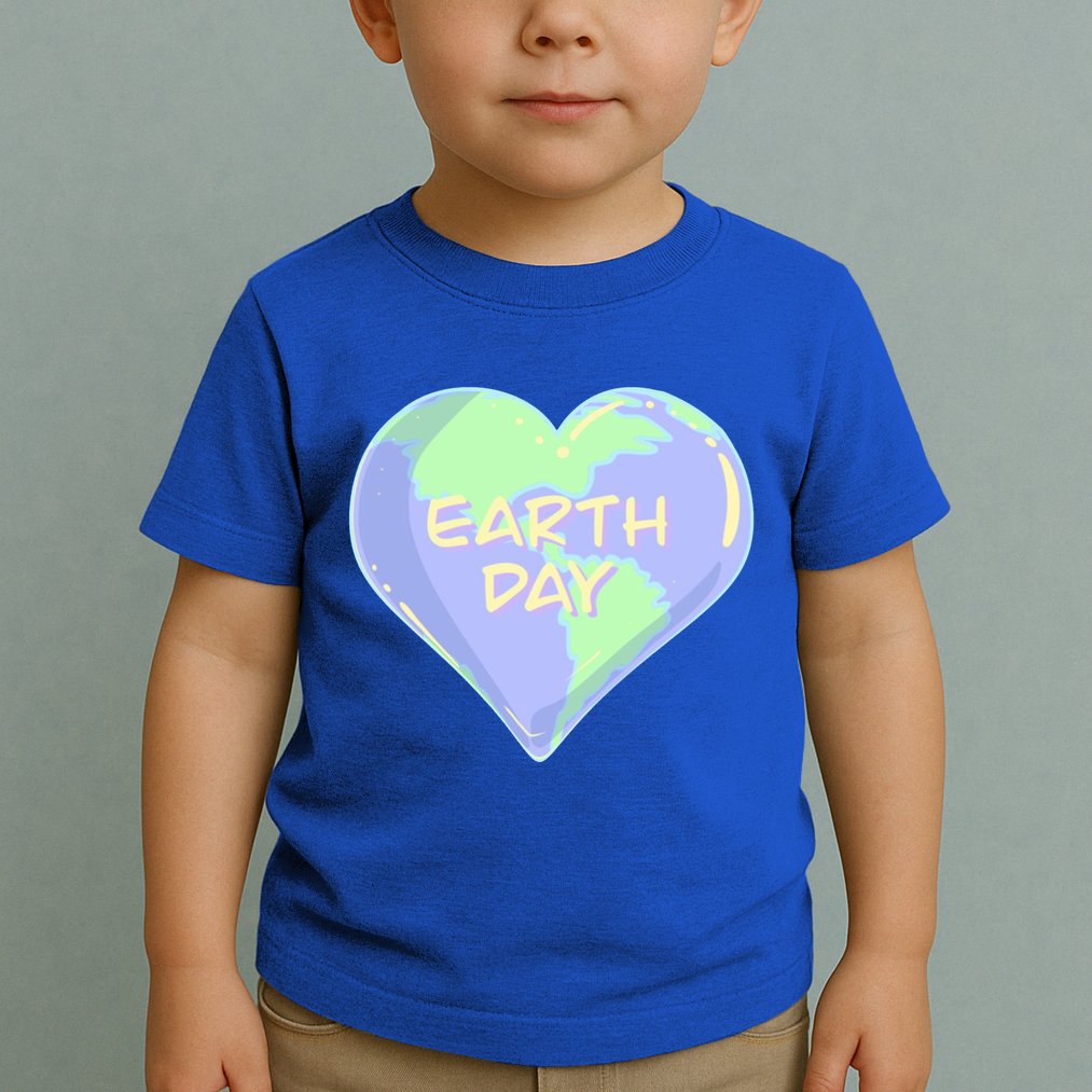 Cute Earth Day World Heart Toddler T-Shirt