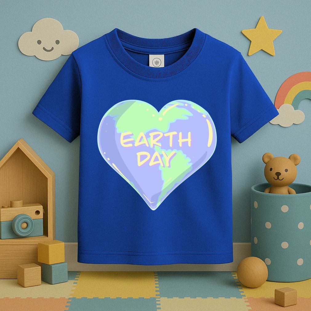 Cute Earth Day World Heart Toddler T-Shirt