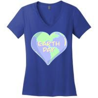 Cute Earth Day World Heart Women's V-Neck T-Shirt