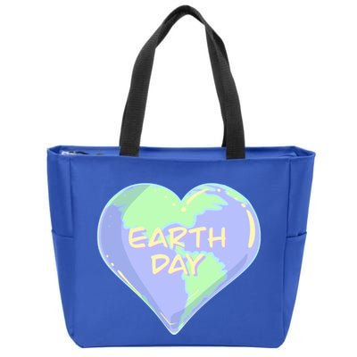 Cute Earth Day World Heart Zip Tote Bag