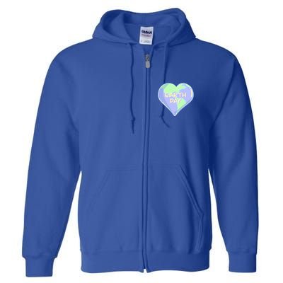 Cute Earth Day World Heart Full Zip Hoodie
