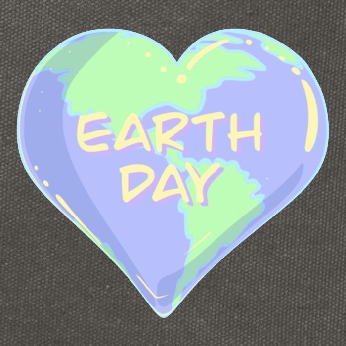 Cute Earth Day World Heart Cotton Canvas Backpack