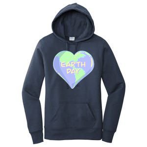 Cute Earth Day World Heart Women's Pullover Hoodie