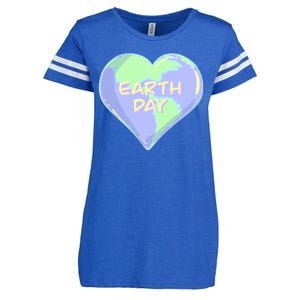 Cute Earth Day World Heart Enza Ladies Jersey Football T-Shirt