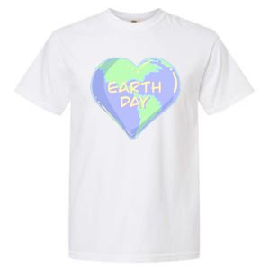 Cute Earth Day World Heart Garment-Dyed Heavyweight T-Shirt