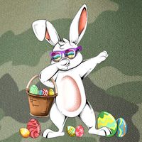 Cute Easter Dabbing Bunny Rabbit With Easter Eggs Legacy Tie Dye Trucker Hat