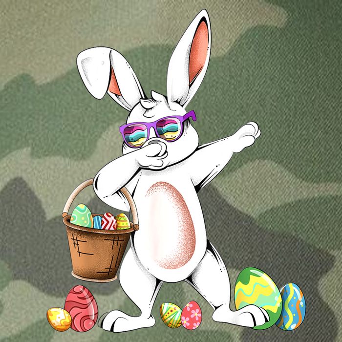 Cute Easter Dabbing Bunny Rabbit With Easter Eggs Legacy Tie Dye Trucker Hat