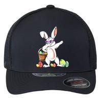 Cute Easter Dabbing Bunny Rabbit With Easter Eggs Flexfit Unipanel Trucker Cap