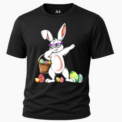 Cute Easter Dabbing Bunny Rabbit With Easter Eggs Performance Shirt