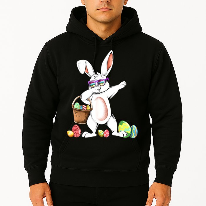 Cute Easter Dabbing Bunny Rabbit With Easter Eggs Hoodie