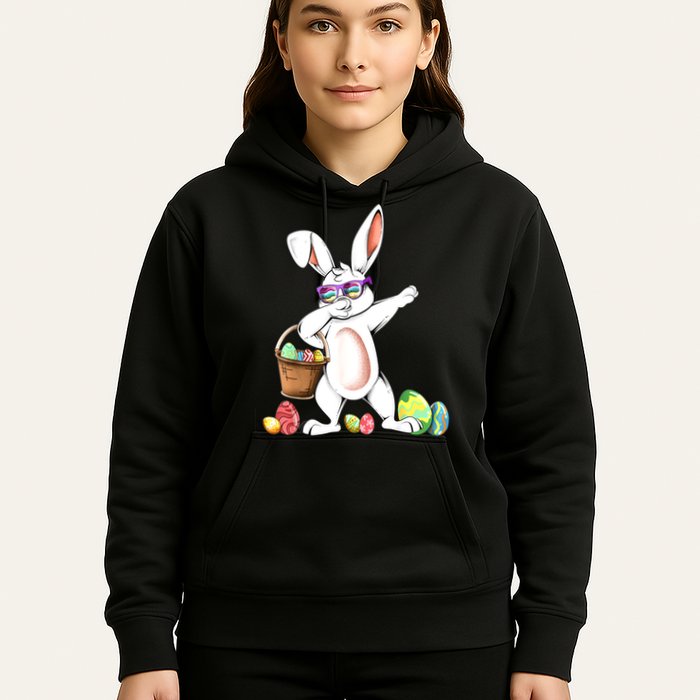 Cute Easter Dabbing Bunny Rabbit With Easter Eggs Hoodie