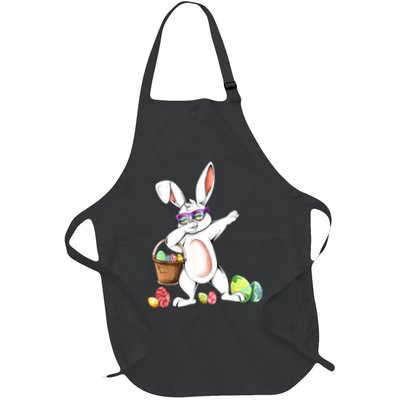 Cute Easter Dabbing Bunny Rabbit With Easter Eggs Apron