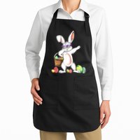Cute Easter Dabbing Bunny Rabbit With Easter Eggs Apron