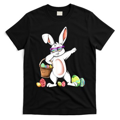 Cute Easter Dabbing Bunny Rabbit With Easter Eggs T-Shirt