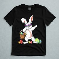 Cute Easter Dabbing Bunny Rabbit With Easter Eggs T-Shirt
