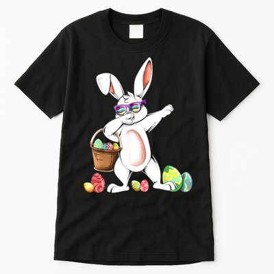 Cute Easter Dabbing Bunny Rabbit With Easter Eggs Tall T-Shirt