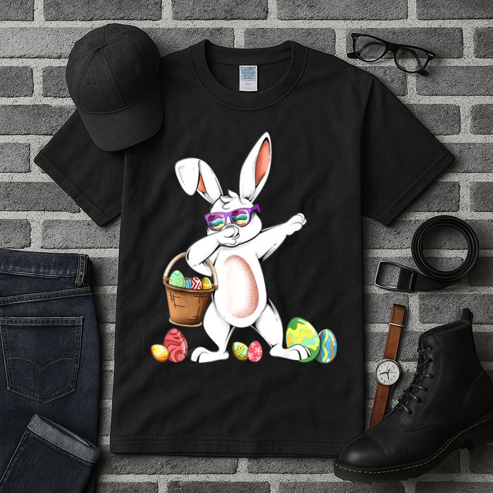 Cute Easter Dabbing Bunny Rabbit With Easter Eggs Tall T-Shirt