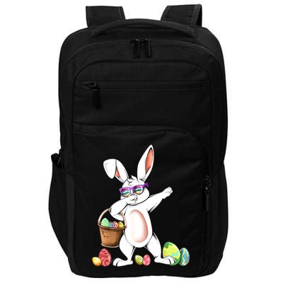 Cute Easter Dabbing Bunny Rabbit With Easter Eggs Impact Tech Backpack