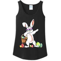 Cute Easter Dabbing Bunny Rabbit With Easter Eggs Ladies Essential Tank