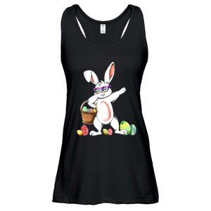 Cute Easter Dabbing Bunny Rabbit With Easter Eggs Ladies Essential Flowy Tank