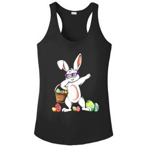 Cute Easter Dabbing Bunny Rabbit With Easter Eggs Ladies PosiCharge Competitor Racerback Tank