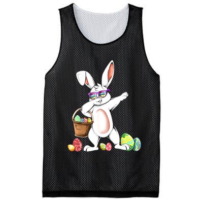 Cute Easter Dabbing Bunny Rabbit With Easter Eggs Mesh Reversible Basketball Jersey Tank