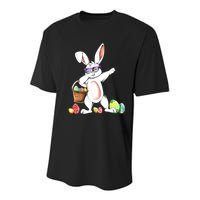 Cute Easter Dabbing Bunny Rabbit With Easter Eggs Youth Performance Sprint T-Shirt
