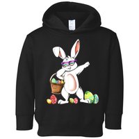 Cute Easter Dabbing Bunny Rabbit With Easter Eggs Toddler Hoodie
