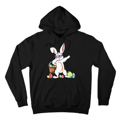 Cute Easter Dabbing Bunny Rabbit With Easter Eggs Tall Hoodie