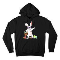 Cute Easter Dabbing Bunny Rabbit With Easter Eggs Tall Hoodie