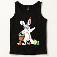 Cute Easter Dabbing Bunny Rabbit With Easter Eggs Tank Top