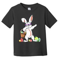 Cute Easter Dabbing Bunny Rabbit With Easter Eggs Toddler T-Shirt