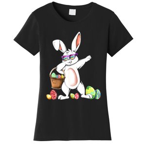 Cute Easter Dabbing Bunny Rabbit With Easter Eggs Women's T-Shirt