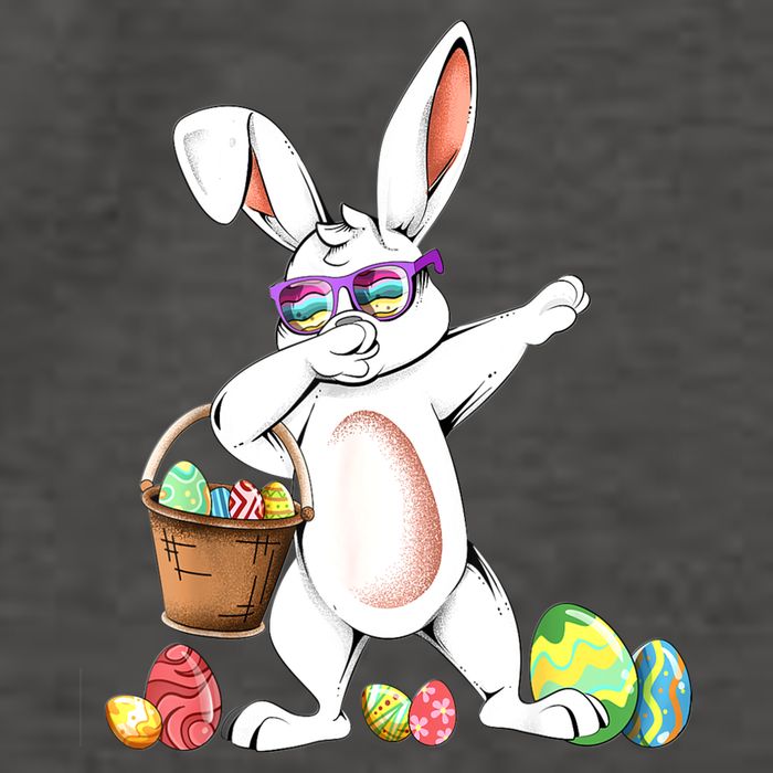 Cute Easter Dabbing Bunny Rabbit With Easter Eggs Vector Backpack