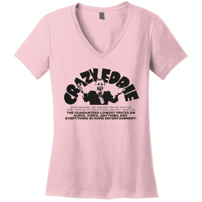 Crazy Eddie Department Store Women's V-Neck T-Shirt