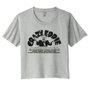 Crazy Eddie Department Store Women's Crop Top Tee