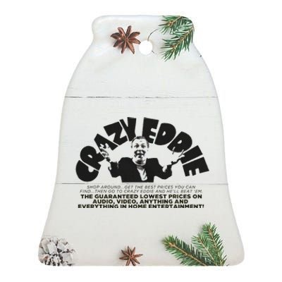 Crazy Eddie Department Store Ceramic Bell Ornament