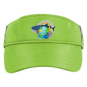 Colorful Earth Day Ocean Sea Life Adult Drive Performance Visor