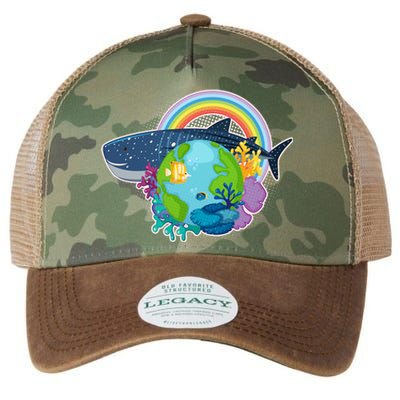 Colorful Earth Day Ocean Sea Life Legacy Tie Dye Trucker Hat